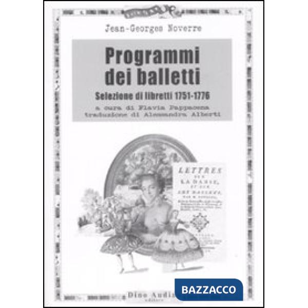 Programmi dei balletti. Selezione di libretti 1751-1776