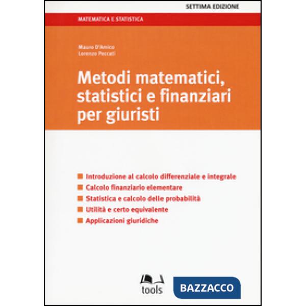 Metodi matematici, statistici e finanziari per giuristi