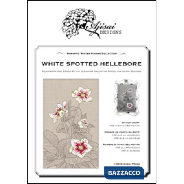 White spotted hellebore. Cross stitch blackwork design. Ediz. italiana, inglese e francese