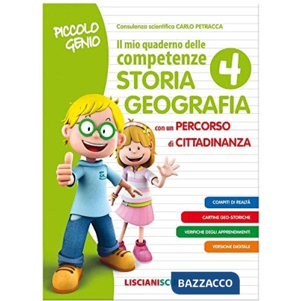 PICCOLO GENIO QUADERNO COMPETENZE STORIA E GEOGRAFIA 4