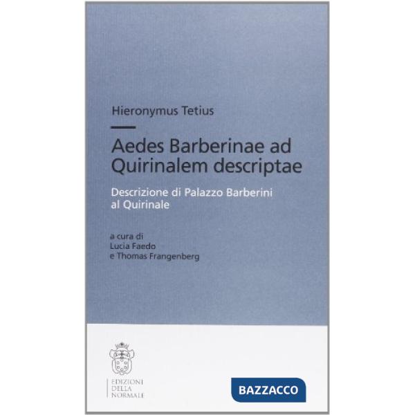 Aedes barberinae ad quirinalem descriptae-Descrizione di palazzo Barberini al Quirinale