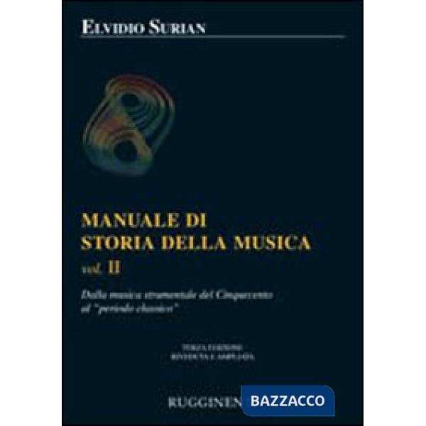 MANUALE DI STORIA DELLA MUSICA