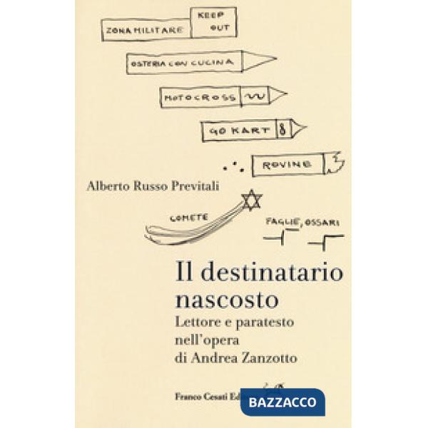 Destinatario nascosto. Lettore e paratesto nell'opera di Andrea Zanzotto (Il)