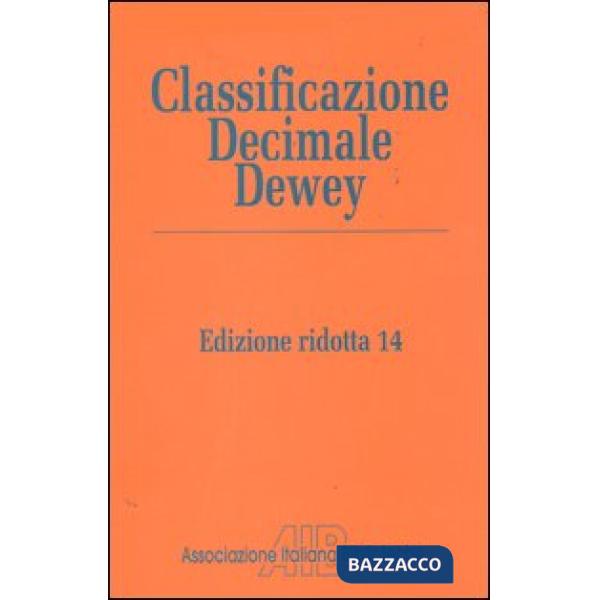 Classificazione Decimale Dewey ridotta-Indice relativo