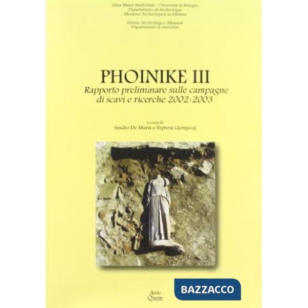 Phoinike III. Rapporto preliminare sulle campagne di scavi e ricerche 2002/2003