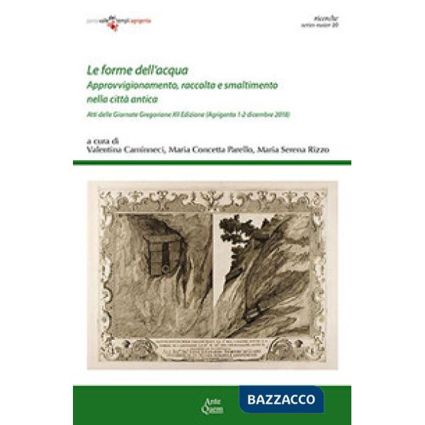 Forme dell'acqua. Approvvigionamento, raccolta e smaltimento nella città antica. Atti delle Giornate Gregoriane. XII Edizione (A