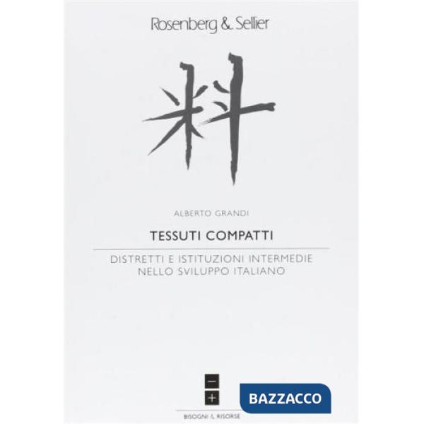 Tessuti compatti. Distretti e istituzioni intermedie nello sviluppo italiano