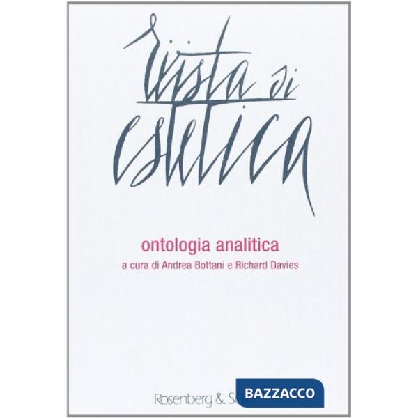 Rivista di estetica. Vol. 49: Ontologia analitica
