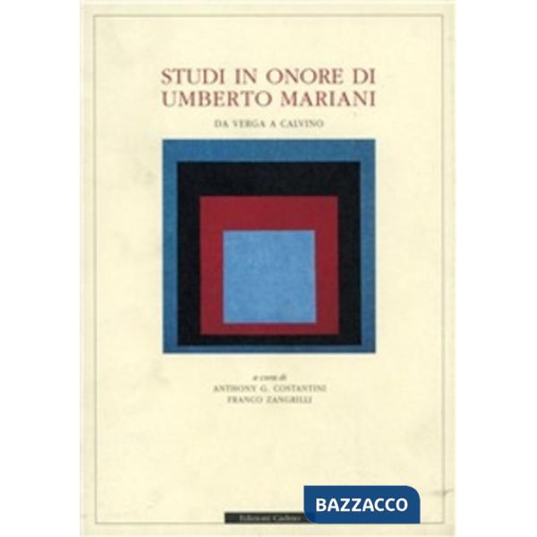 Studi in onore di Umberto Mariani: da Verga a Calvino