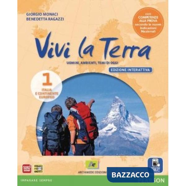 VIVI LA TERRA 1 + ATLANTE + REGIONI + CARTE MUTE ED. INTERATTIV