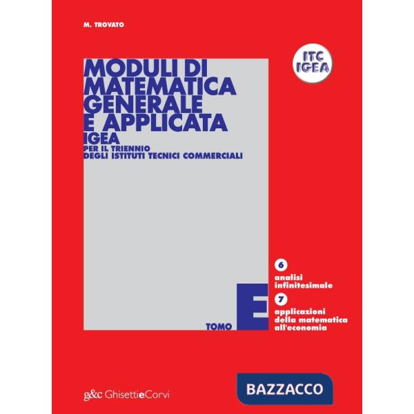 MODULI MATEMATICA APPLICATA IGEA TOMO E