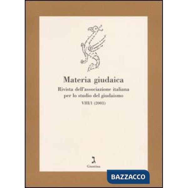 Materia giudaica. Rivista dell'Associazione italiana per lo studio del giudaismo