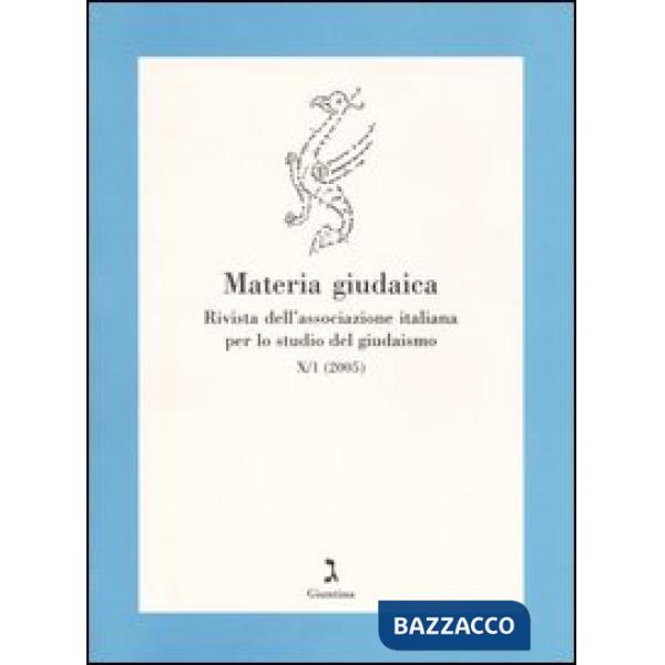 Materia giudaica. Rivista dell'Associazione italiana per lo studio del giudaismo