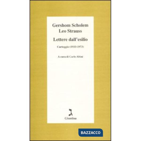 Lettere dall'esilio. Carteggio (1933-1973)