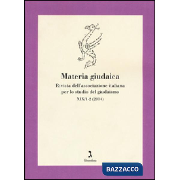 Materia giudaica. Rivista dell'Associazione italiana per lo studio del giudaismo