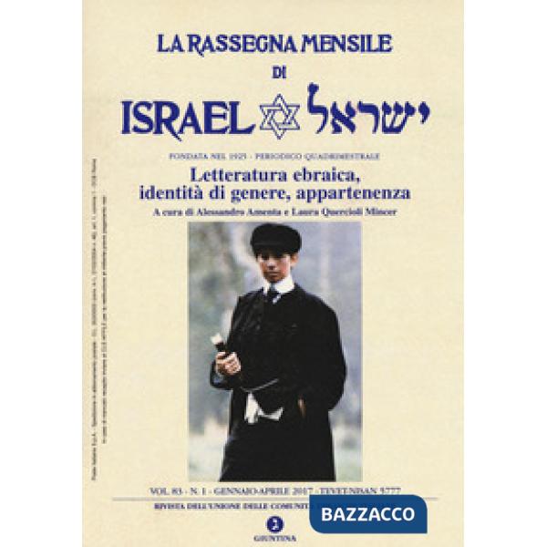 Rassegna mensile di Israel (2017) (La). Vol. 83: Letteratura ebraica, identità di genere, appartenenza