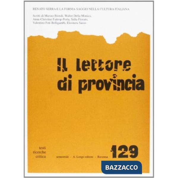 Lettore di provincia. Vol. 129