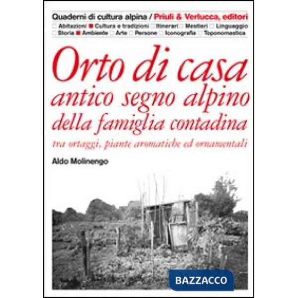 Orto di casa. Antico segno alpino della famiglia contadina tra ortaggi, piante a