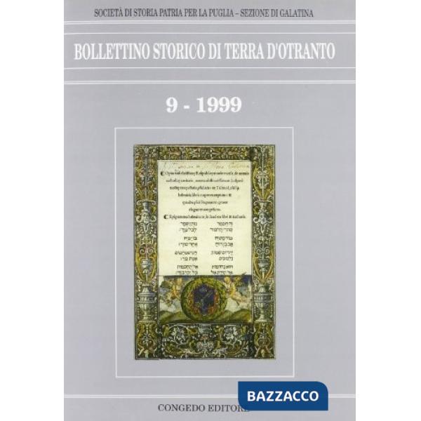 Bollettino storico di Terra d'Otranto. Vol. 10