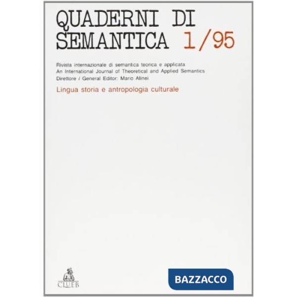 Quaderni di semantica (1995). Vol. 1