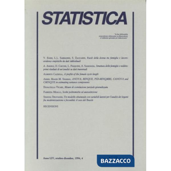 Statistica (1994). Vol. 4