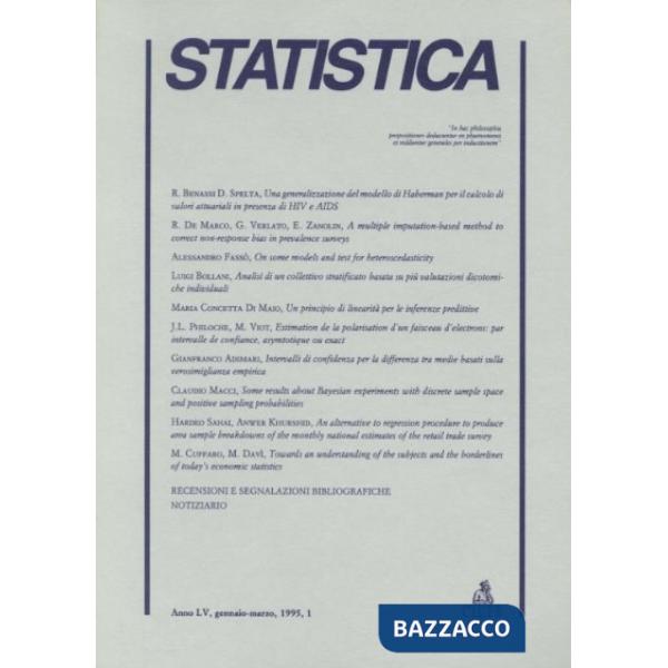 Statistica (1995). Vol. 1