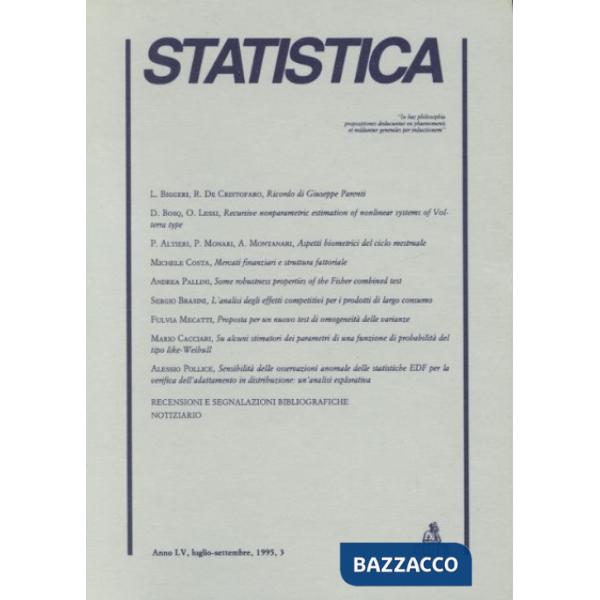 Statistica (1995). Vol. 3
