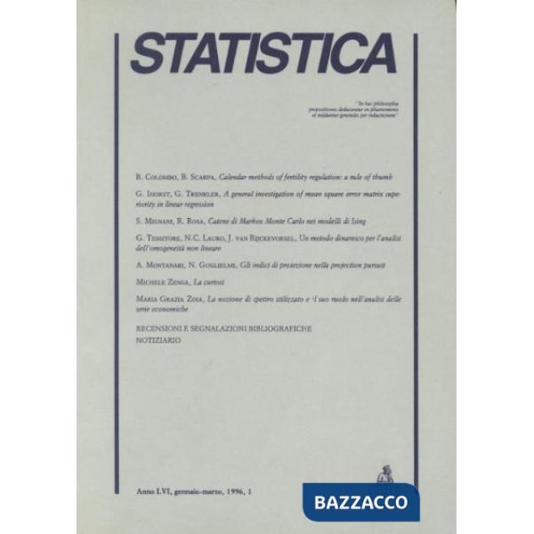 Statistica (1996). Vol. 1