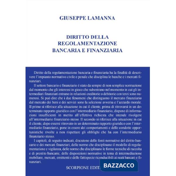Diritto della regolamentazione bancaria e finanziaria