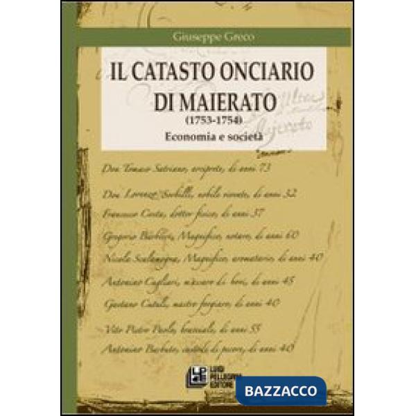 Catasto onciario di Maierato (1753-1754). Economia e società (Il)