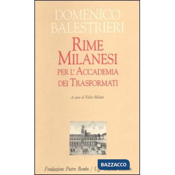 Rime Milanesi per l'Accademia dei trasformati