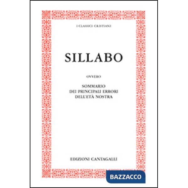 Sillabo. Sommario dei principali errori della nostra età