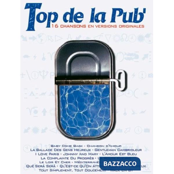 Top de la pub 16 chansons. Spartito