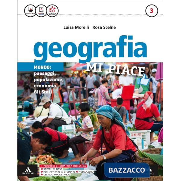 GEOGRAFIA MI PIACE MB + CONT.DIGIT. VOLUME 3 + ATLANTE 3 + FASCICOLO