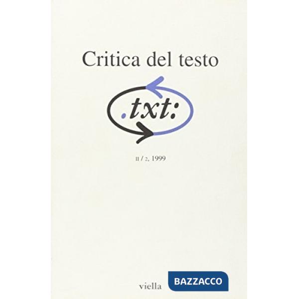 Critica del testo. Vol. 2