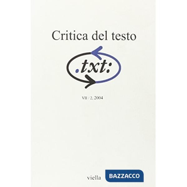 Critica del testo. Vol. 7/2