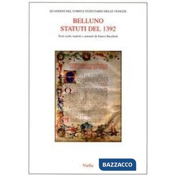 Belluno. Statuti del 1392