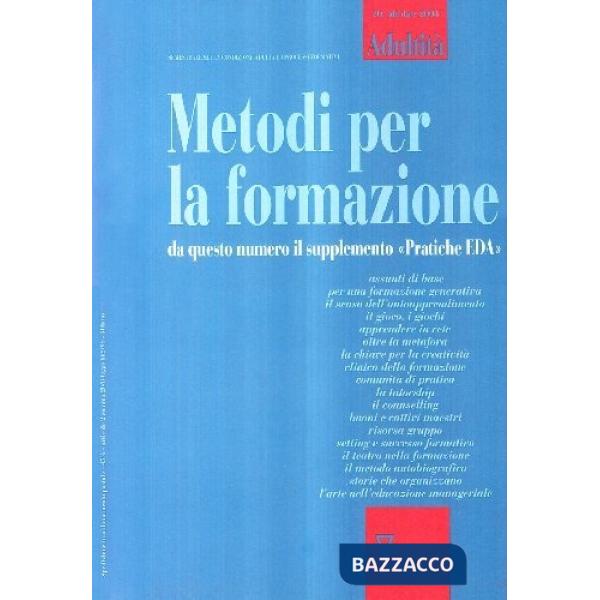 Adultità. Vol. 20: Metodi per la formazione