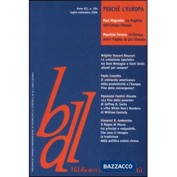 Biblioteca della libertà. Vol. 184: Perché l'Europa