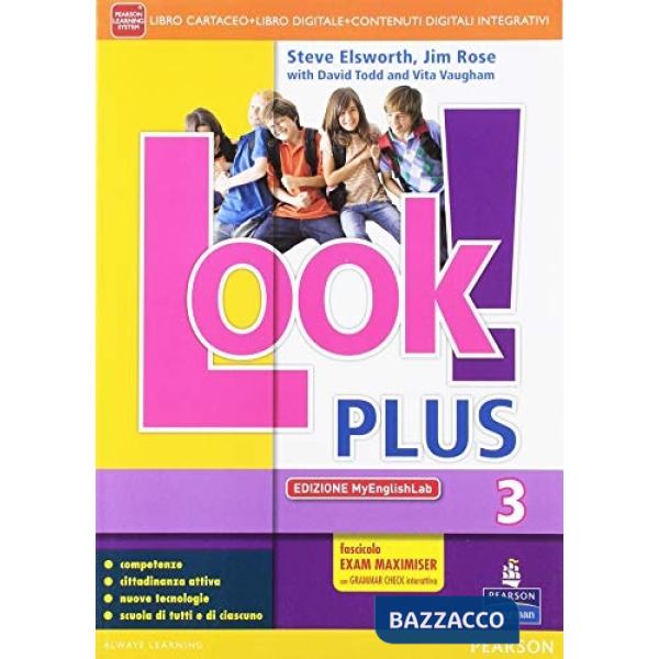 LOOK! PLUS 3 VOL + FASC. ESAME + ITE + MYLAB + DIDASTORE