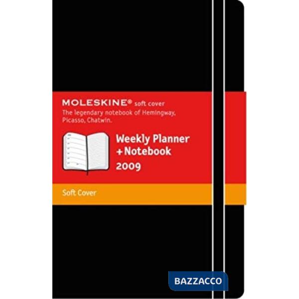 Weekly notebook, 2009. Large, soft cover, black