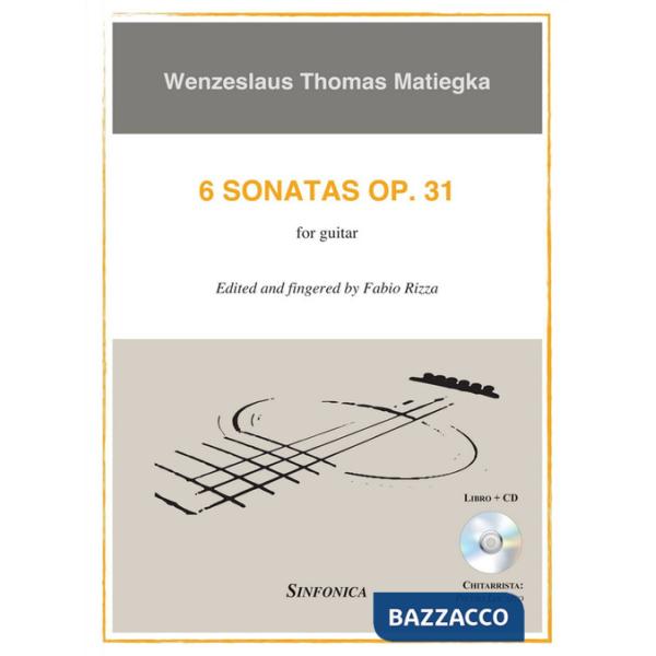 6 sonatas Op. 31. For guitar. Spartito. Con CD Audio