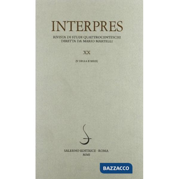 Interpres. Rivista di studi quattrocenteschi (2001). Vol. 20