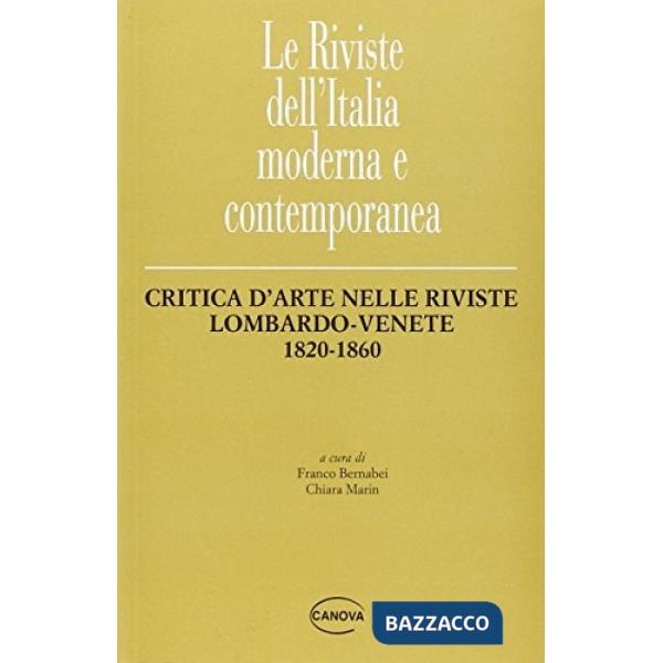 Critica d'arte nelle riviste lombardo-venete 1820-1860