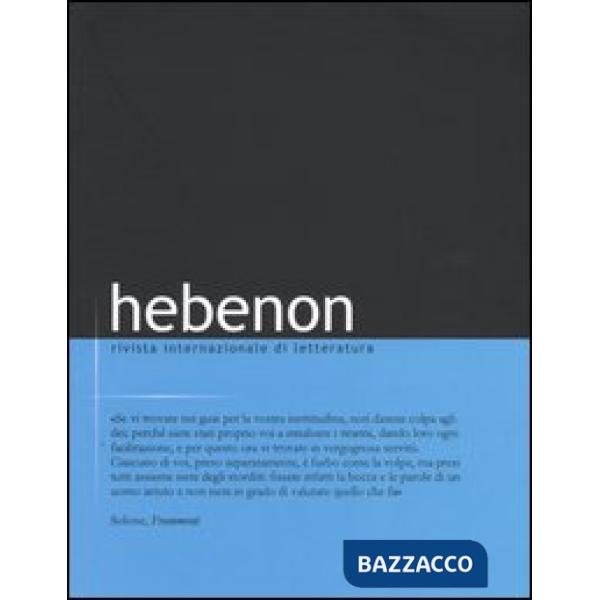 Hebenon. Rivista internazionale di letteratura (2004). Vol. 2