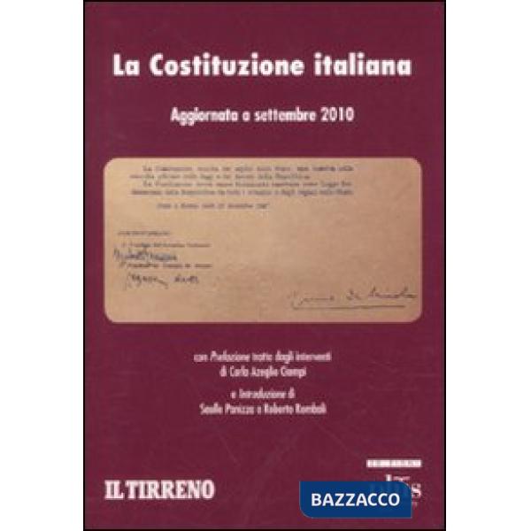 Costituzione italiana. Aggiornata a settembre 2010 (La)