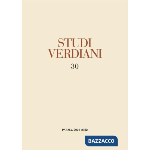 Studi verdiani. Vol. 30