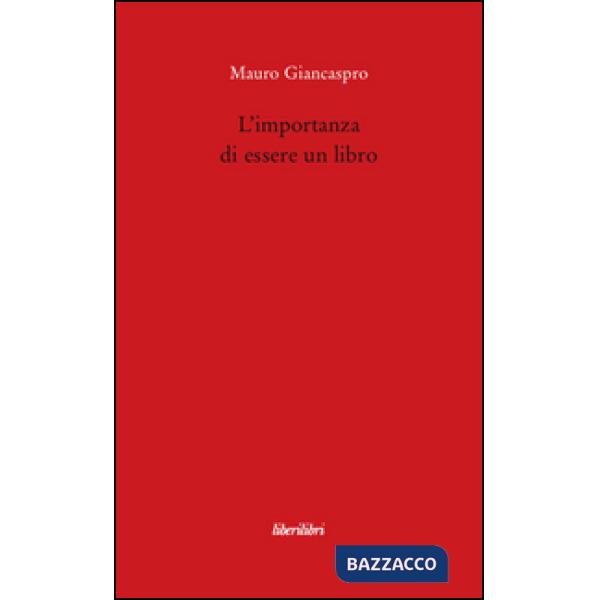 Importanza di essere un libro (L')