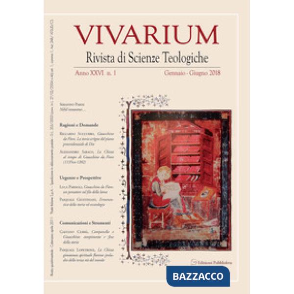 Vivarium. Rivista di scienze teologiche (2018). Vol. 1