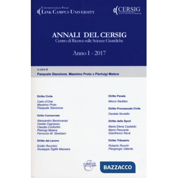 Annali del Cersig. Anno I (2017)